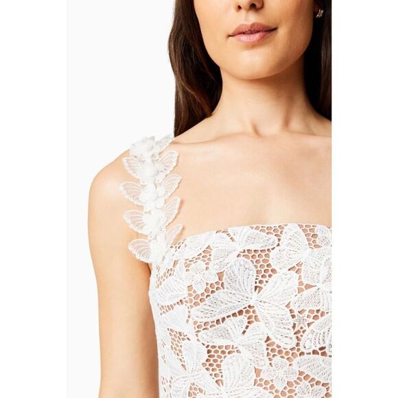 ELLIATT Symi Lace Maxi Dress In White Bridal Bachelorette 👗size S NWT$448 - Picture 9 of 13